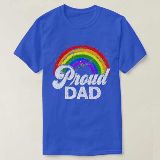 LGBTQ誇りを持ったパパゲイプライドLGBT Ally Rainbow Father Tシャツ (デザイン正面)