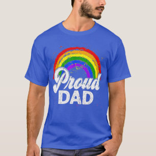 LGBTQ誇りを持ったパパゲイプライドLGBT Ally Rainbow Father Tシャツ