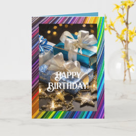 LGBTQ誕生日カード、5" x 7"折り畳みグリーティングカード カード