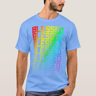 LGBTQ賛美レインボーゲイプライド文字フェードグラフィック Tシャツ