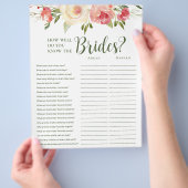 LGBTQ赤面フローラブライダルシャワーゲーム チラシ (手)