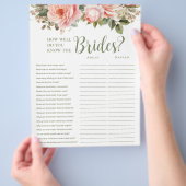 LGBTQ赤面フローラブライダルシャワーゲーム チラシ (手)