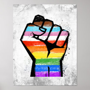 LGBTQ進捗プライドFIST ポスター