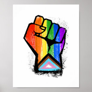 LGBTQ進捗プライドFIST ポスター