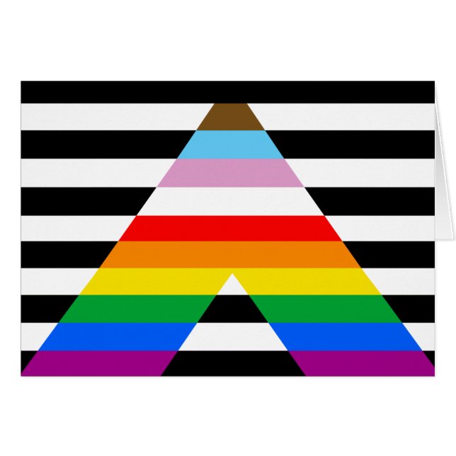 LGBTQ進歩アライ・プライドフラグ (正面横)