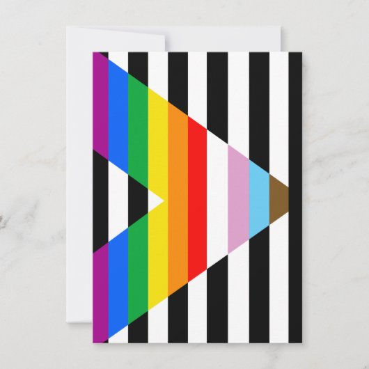 LGBTQ進歩アライ・プライドフラグ シーズンカード (正面)