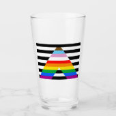 LGBTQ進歩アライ・プライドフラグ タンブラーグラス (正面)