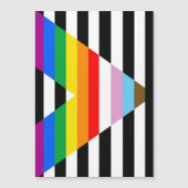 LGBTQ進歩アライ・プライドフラグ マグネット招待状 (正面)