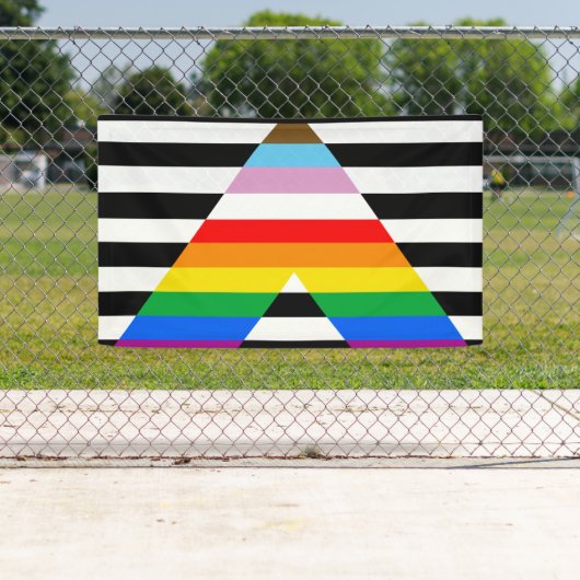 LGBTQ進歩アライ・プライドフラグ 横断幕 (インサイチュ)
