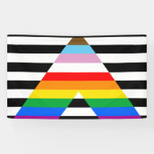 LGBTQ進歩アライ・プライドフラグ 横断幕 (横)
