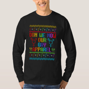 Lgbtq醜いクリスマスセーターDon We Now OurゲイAp Tシャツ