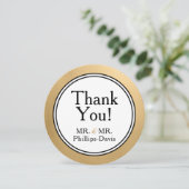 LGBTQ金ゴールドモダン空白のサンキューノート招待状 招待状 (スタンド正面)