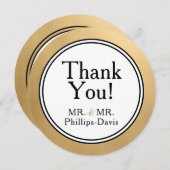 LGBTQ金ゴールドモダン空白のサンキューノート招待状 招待状 (正面/裏面)