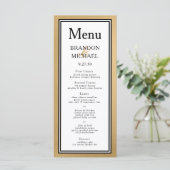 LGBTQ金ゴールドモダン結婚メニュー メニュー (スタンド正面)