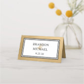 LGBTQ金ゴールドモダン結婚座席表 プレイスカード (裏面)