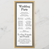 LGBTQ金ゴールドモダン結婚式 プログラム (裏面)