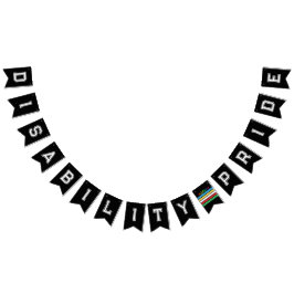 LGBTQ障害プライドレインボー バンティングフラッグ