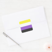 LGBTQ非バイナリプライドフラグ スクエアシール (封筒)