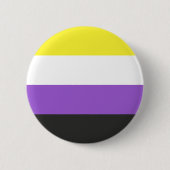 LGBTQ非バイナリプライドフラグ 缶バッジ (正面)