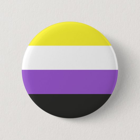 LGBTQ非バイナリプライドフラグ 缶バッジ (正面)