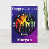 LGBTQ++ のためのオーダーメイドの禁酒記念カード カード (正面)