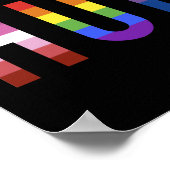 LGBTQ+のフラグを持つ人間はプライドか月 ポスター (角)