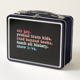 LGBTQ+の子供たちを守ろう 検閲された本を読もう メタルランチボックス