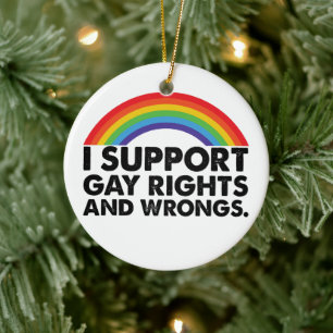 LGBTQ+の権利と問題を支持します LGBTQ+コミュニティを応援 セラミックオーナメント