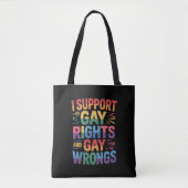 LGBTQ+の権利と正義を支持する アライ トートバッグ (正面)