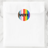 LGBTQ+の権利に対する投票 ラウンドシール (バッグ)
