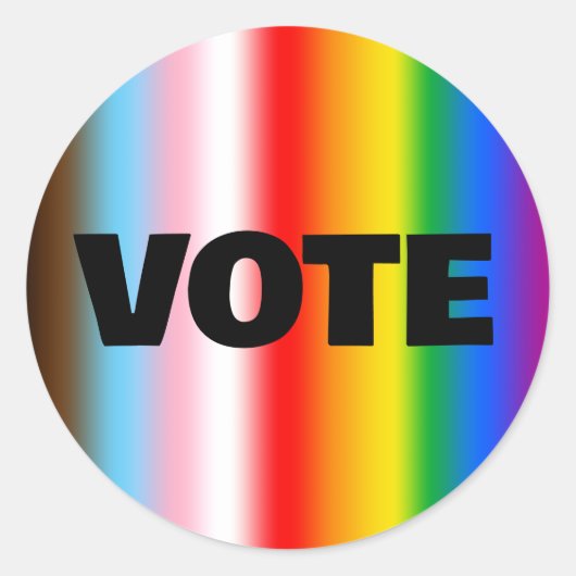 LGBTQ+の権利に対する投票 ラウンドシール (正面)