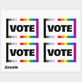 LGBTQ+の権利に対する投票 長方形シール (シート)