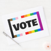 LGBTQ+の権利に対する投票 長方形シール (封筒)