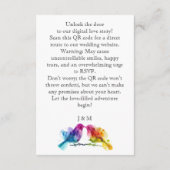 LGBTQ+の結婚ウェブサイトRainbow Lovebirds エンクロージャーカード (裏面)