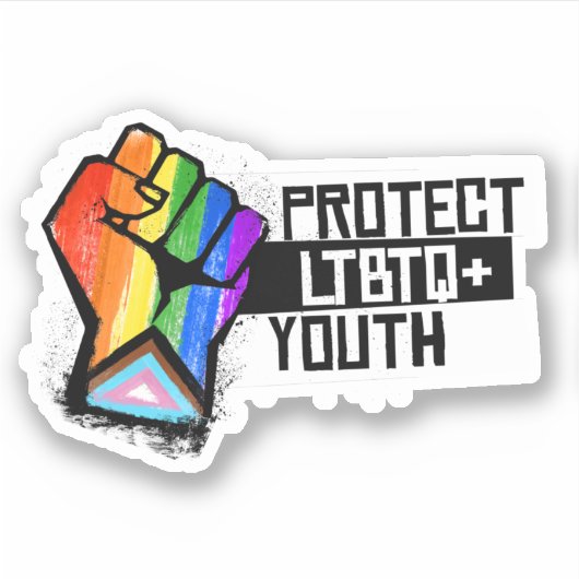 LGBTQ+の若者を守ろう シール (正面)