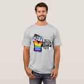 LGBTQ+の若者を守ろう Tシャツ (正面フル)