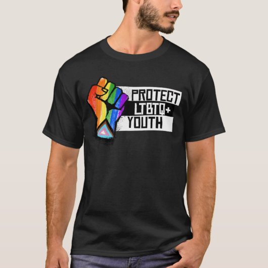 LGBTQ+の若者を守ろうTシャツ Tシャツ (正面)