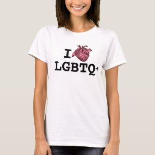 LGBTQ+の解剖学的に正確なハート Tシャツ