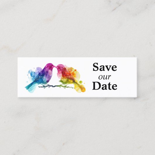 LGBTQ+は日付を保存🌈予算レインボーロブバード コーリングカード (正面)