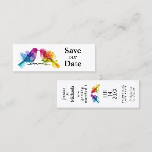 LGBTQ+は日付を保存🌈予算レインボーロブバード コーリングカード