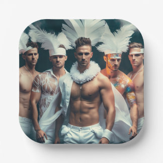 LGBTQ+またはバチェロレッテ紙プレート ペーパープレート