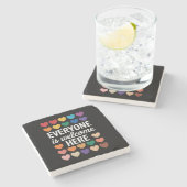 LGBTQ+ みんな歓迎 ストーンコースター (横)
