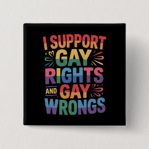 LGBTQ+を応援 ゲイの権利と正義を支持 缶バッジ