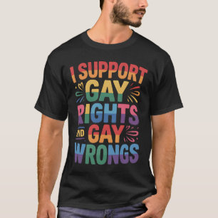 LGBTQ+を応援 ゲイの権利と正義を支持 Tシャツ