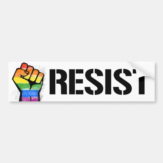 LGBTQ+ アクティビズム バンパーステッカー (正面)
