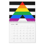 LGBTQ+ アライフラグ カレンダー (1月 2027)