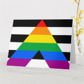 LGBTQ+ アライフラグ カード (黄色い花)