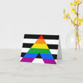 LGBTQ+ アライフラグ カード (黄色い花)