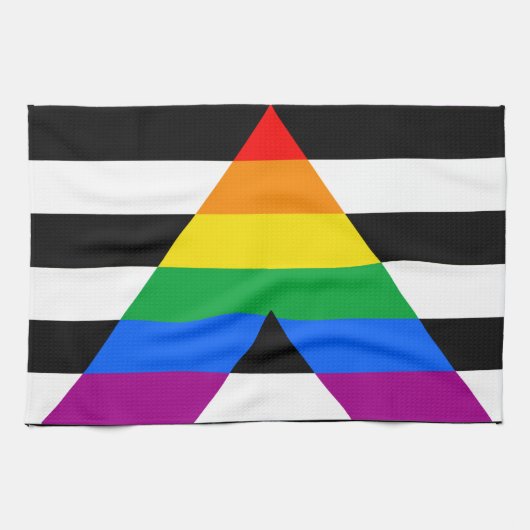 LGBTQ+ アライフラグ キッチンタオル (横)