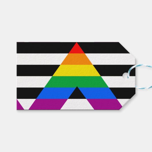 LGBTQ+ アライフラグ ギフトタグ (正面(横))